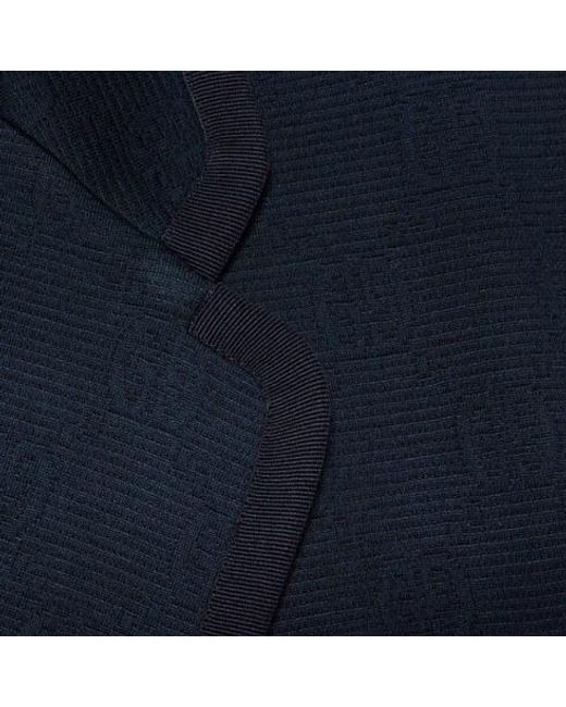 Gucci Blue Textured Gg Jersey Jacket for men
