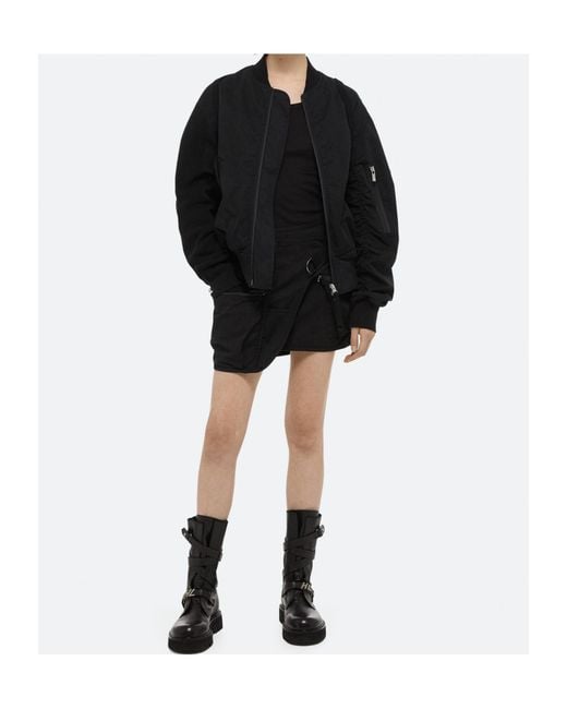 Helmut Lang Black Ma1 Bomber Zipped Jacket
