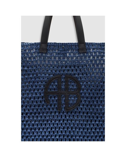 Anine Bing Blue Minimalist Large-Capacity Handbag