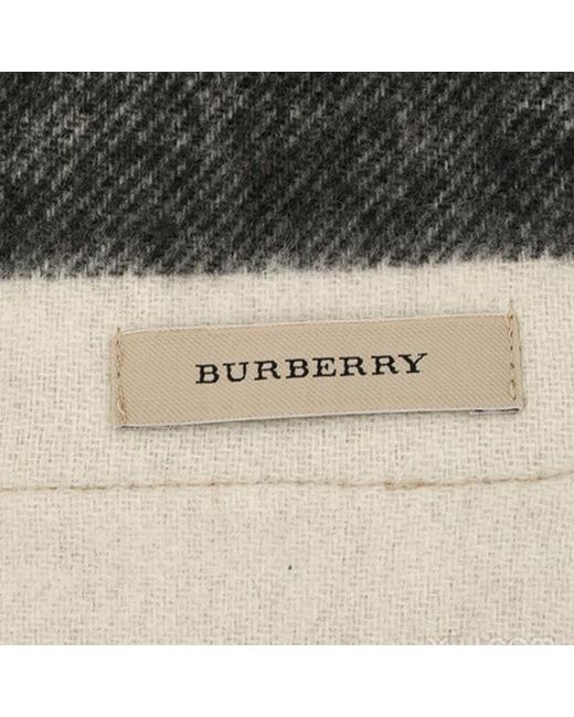 Burberry White Plaid Scarf