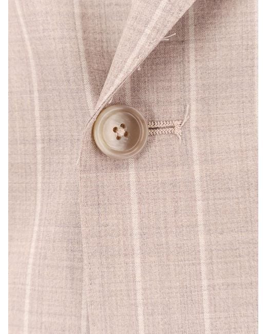 Tagliatore Pink Double-Breasted Pinstripe Suit for men
