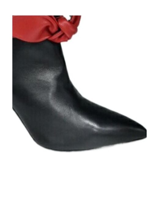 Saint Laurent Red Pointed Boots