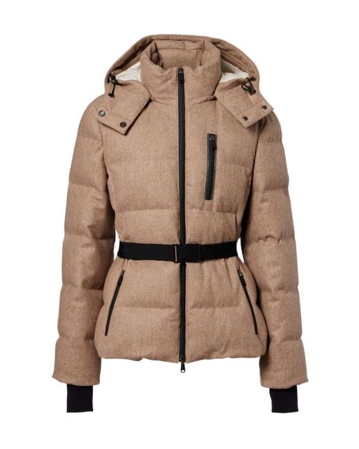 Brunello Cucinelli Natural Virgin Wool Flannel Down Jacket