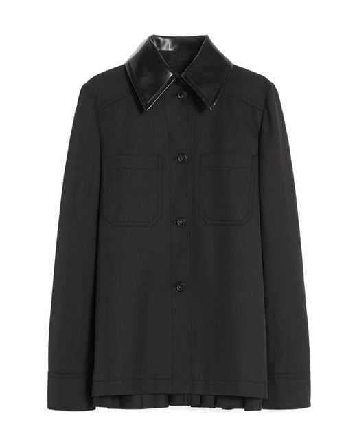 Sportmax Black Superbo Button-Up Overshirt