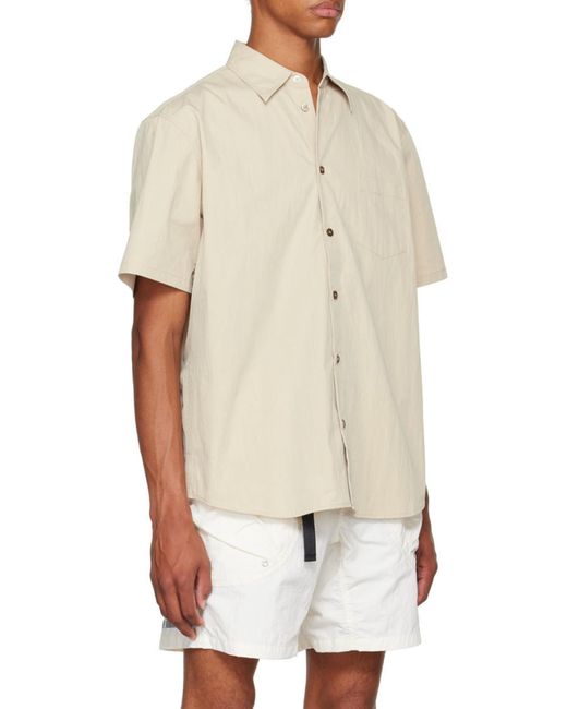 John Elliott White Ss Cloak Button-Up Shirt for men