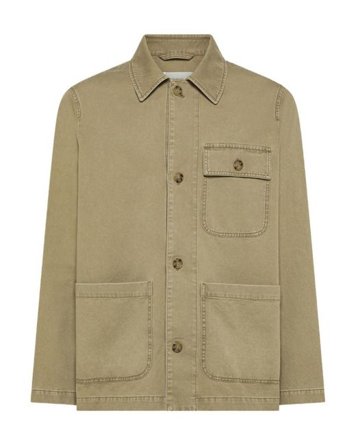Seventy Green Buttoned Patch-Pocket Overshirt for men