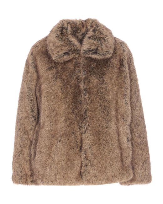 Liu Jo Brown Faux Fur Jacket