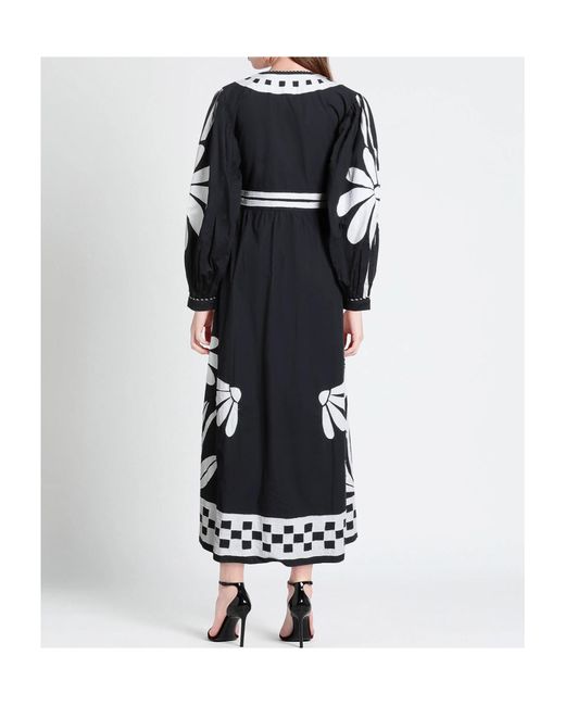 Farm Rio Black Maxi Dress Cotton