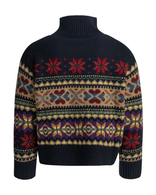 Polo Ralph Lauren Black Wool And Cashmere Turtleneck Sweater