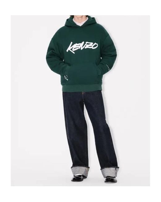 KENZO Green X Futura 2000' Padded Hoodie for men