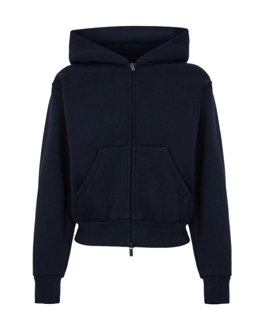 Fear Of God Blue Zipper Hooded Sweatshirt