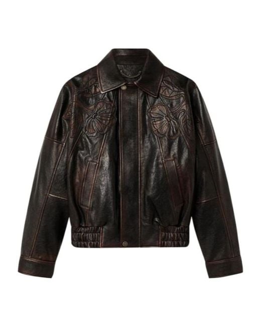Golden Goose Deluxe Brand Black Journey Nappa Leather Bomber Jacket