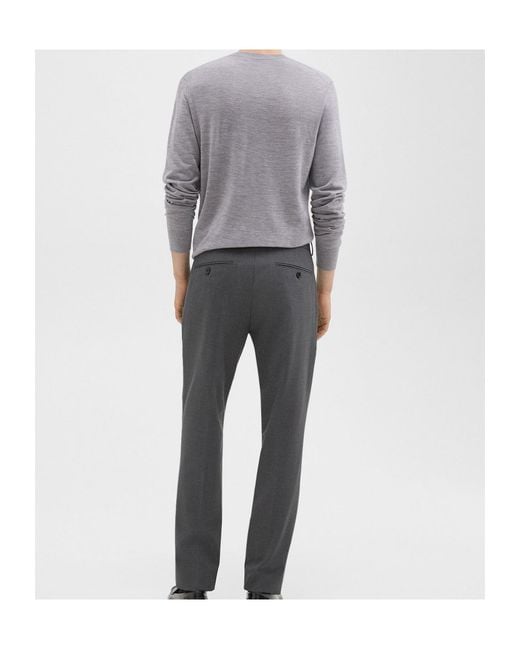 Theory Gray Regular Fit Straight Leg Pants for men