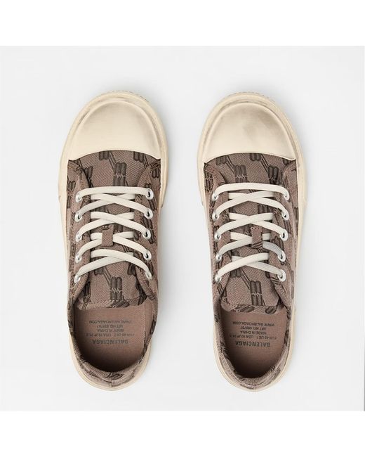 Balenciaga Brown Lace-Up Low-Top Sneakers