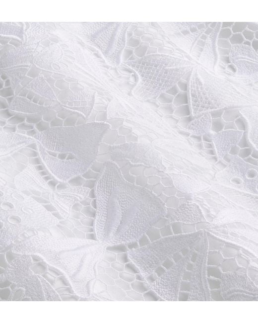 Dior White Iviera Mid-Length Flared Skirt