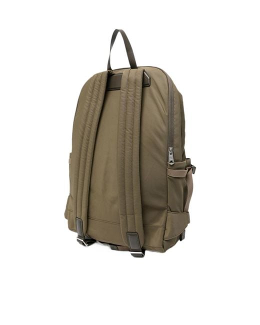 Paul Smith Green Zip-Fastening Buckle-Detail Backpack for men
