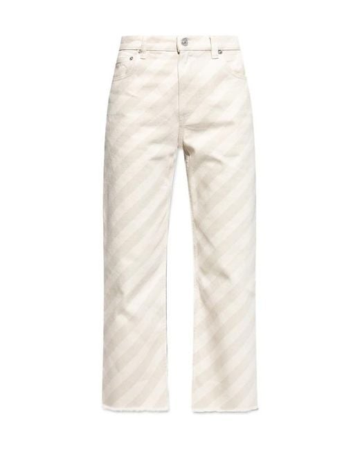 Marni Natural Striped Wide-Leg Jeans