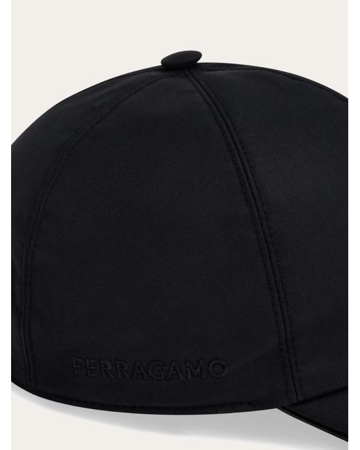 Ferragamo Black Ferragamo Gancini Buckle Baseball Cap for men