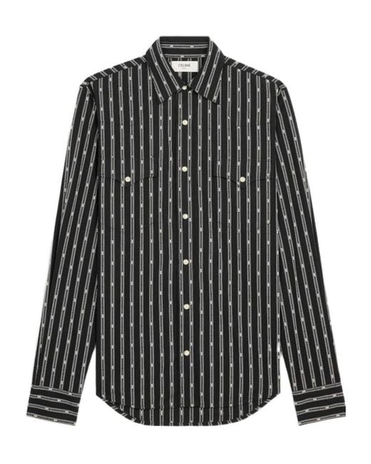 Céline Black Western Shirt for men