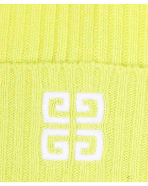 Givenchy Yellow Logo Woolen Cap for men