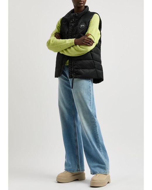 Canada Goose Black Freestyle Quilted Satin-Shell Gilet