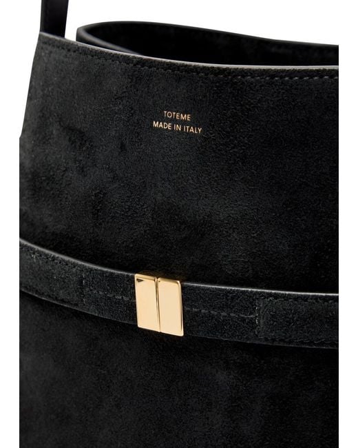 Totême Black Suede Bucket Bag