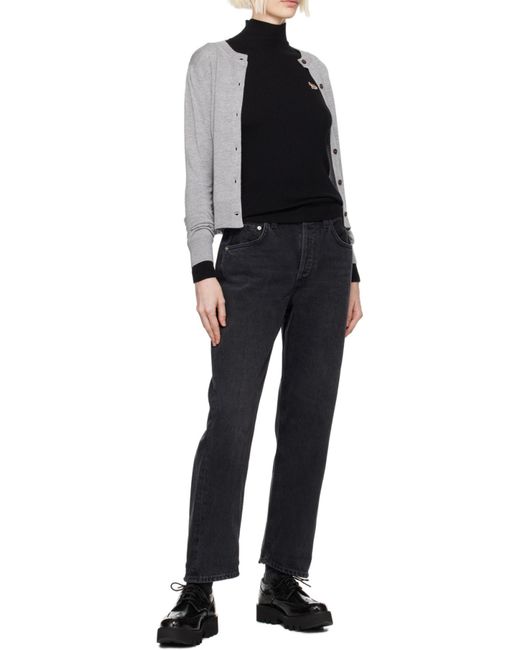 Maison Kitsuné Black Maison Kitsuné Baby Fox Turtleneck Jumper