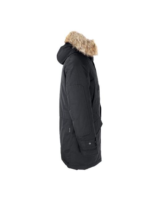 Woolrich Blue Fur Trim Polar Parka for men