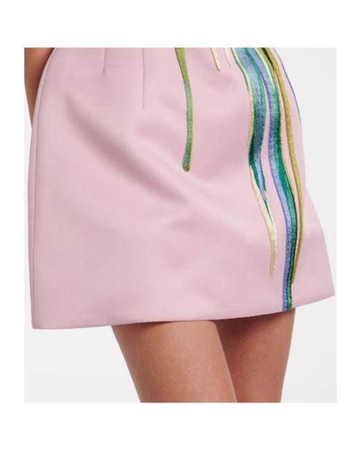 Leo Pink Ali Floral-Appliqué Minidress