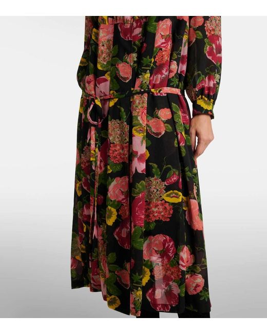 Junya Watanabe Multicolor Long-Sleeved Knitted Midi Dress