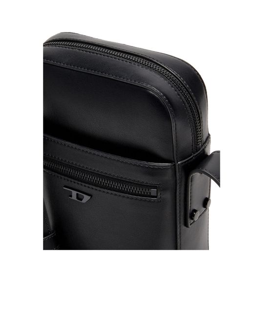 DIESEL Black Rivet-D Crossbody Bag for men