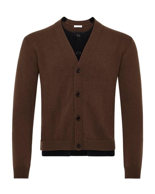 J.W. Anderson Brown Jw Anderson V-Neck Layered Cardigan for men