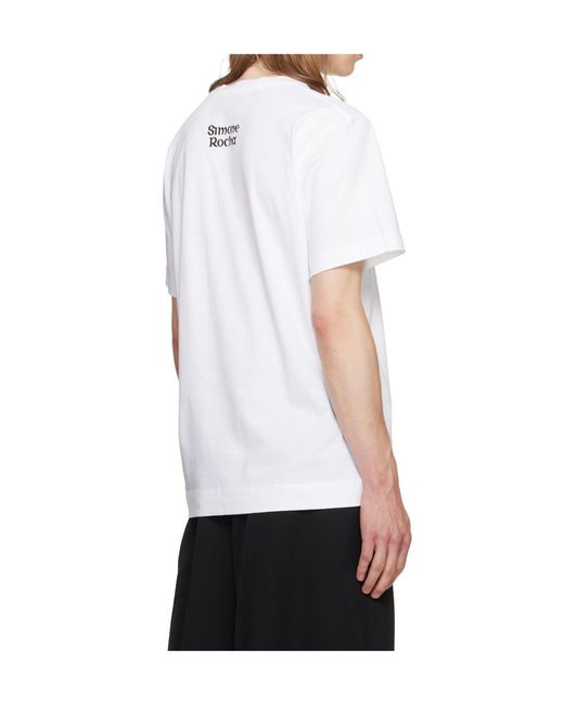 Simone Rocha White Printed T-Shirt for men