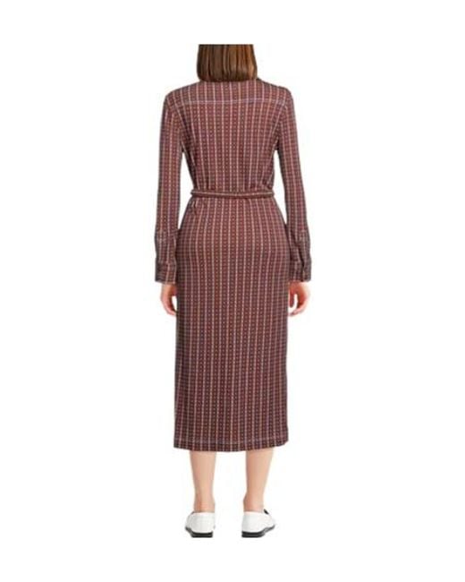 Tory Burch Purple Plaid Shirt Dress