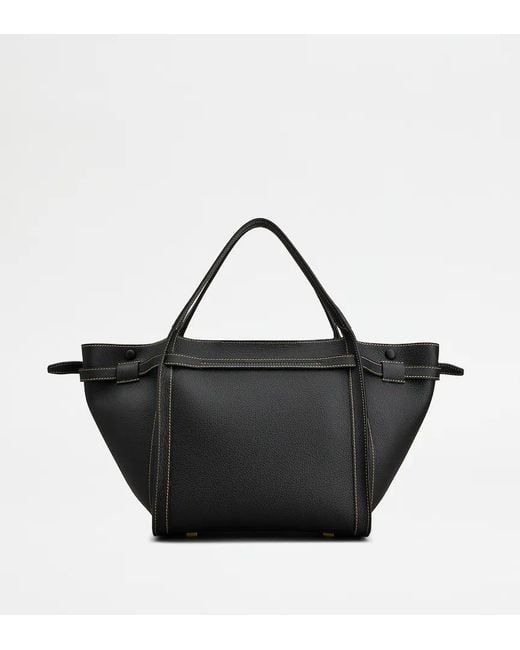 Tod's Black T Timeless Small Tote Bag
