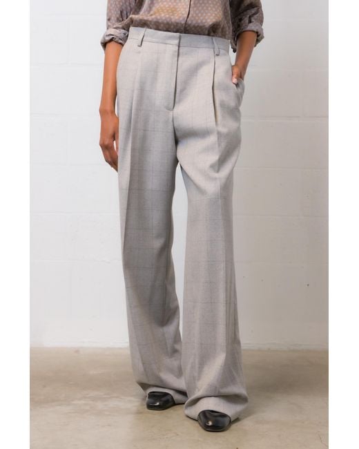 Dries Van Noten Gray Pleated Casual Pants