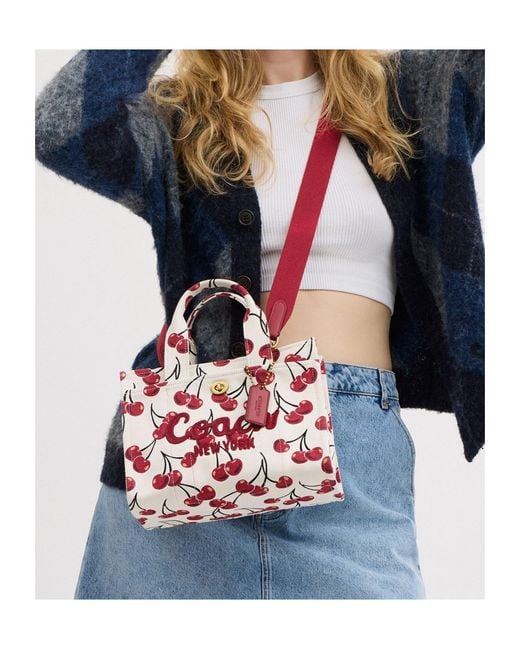 COACH Red Cargo 26 Double Handle Shoulder Bag