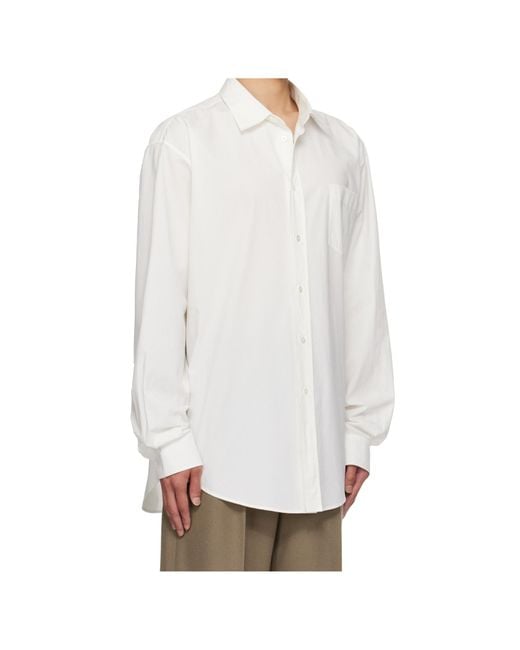 The Row White Long-Sleeved Shirt for men