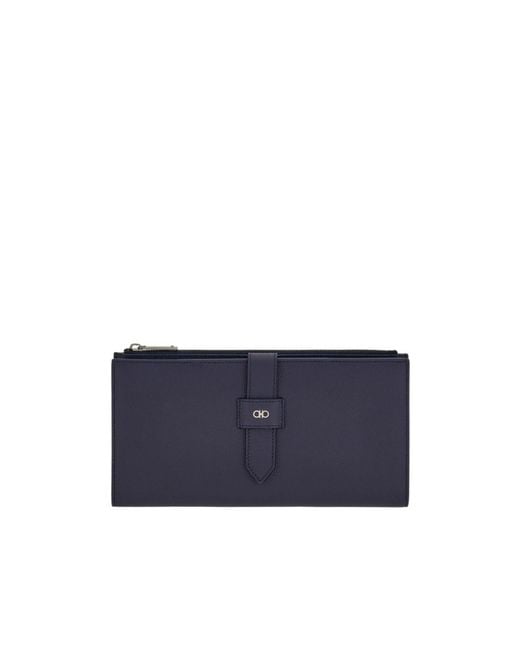 Ferragamo Blue Gancini Document Holder for men