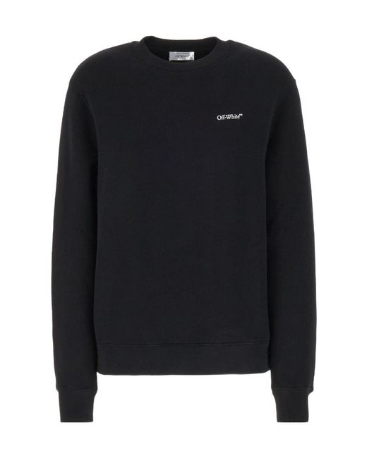 Off-White c/o Virgil Abloh Black Logo Printed Crewneck Sweatshirt