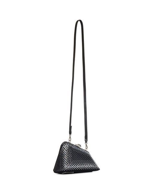 The Attico Black 'Midnight' And Crystal Mini Clutch
