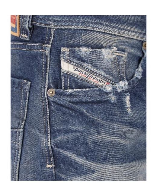 DIESEL Blue Belt Loops Jeans for men