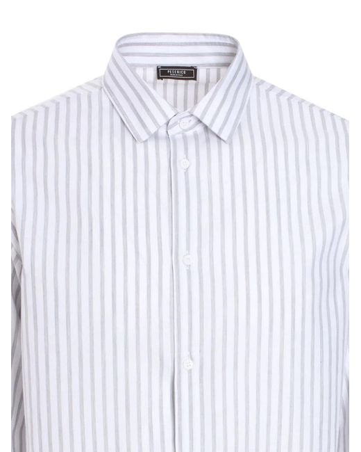 Peserico White Striped Shirt for men
