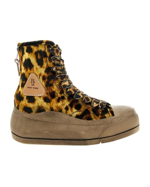 R13 Brown 'Extended Kurt' Sneakers