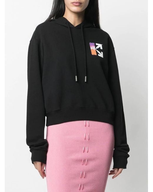 Off-White c/o Virgil Abloh Black Cropped Gradient Arrows Hoodie