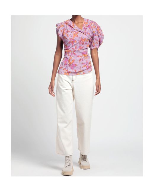 Isabel Marant Pink V-Neck Top
