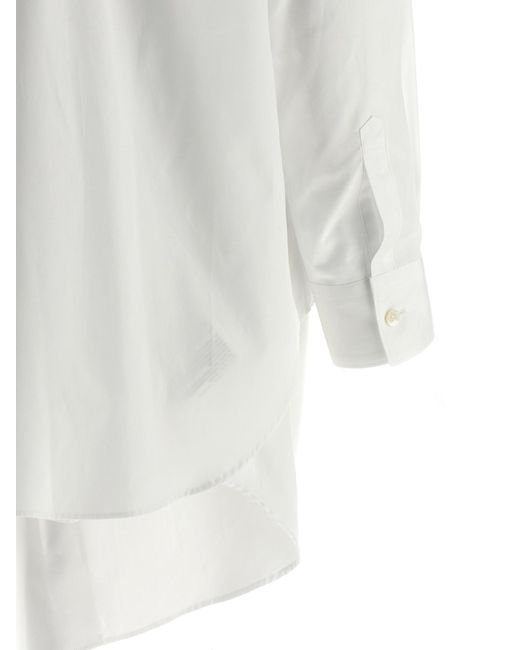 Comme des Garçons White Comme Des Garçons Asymmetric Hem Button-Up Shirt