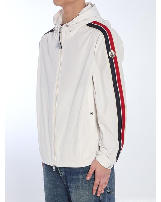 Moncler Gray Zip-Up Hooded Jacket for men