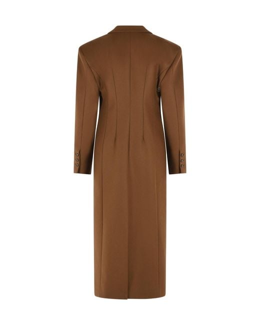 ANDAMANE Brown 'Ottavia' Virgin Wool Blend Coat
