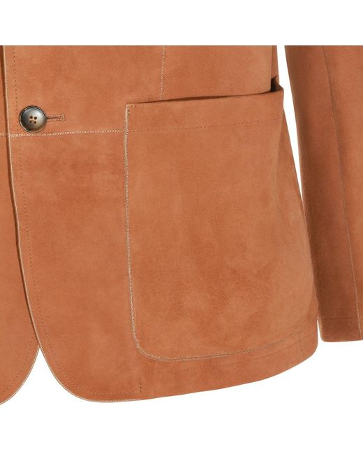 Canali Brown Patch Pocket Blazer for men
